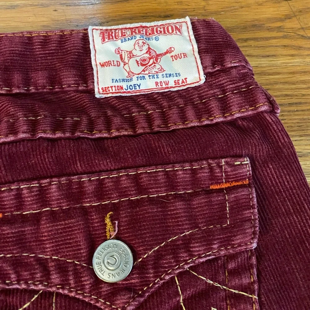 True Religion Red Cords - size 28 - Picture 9 of 11